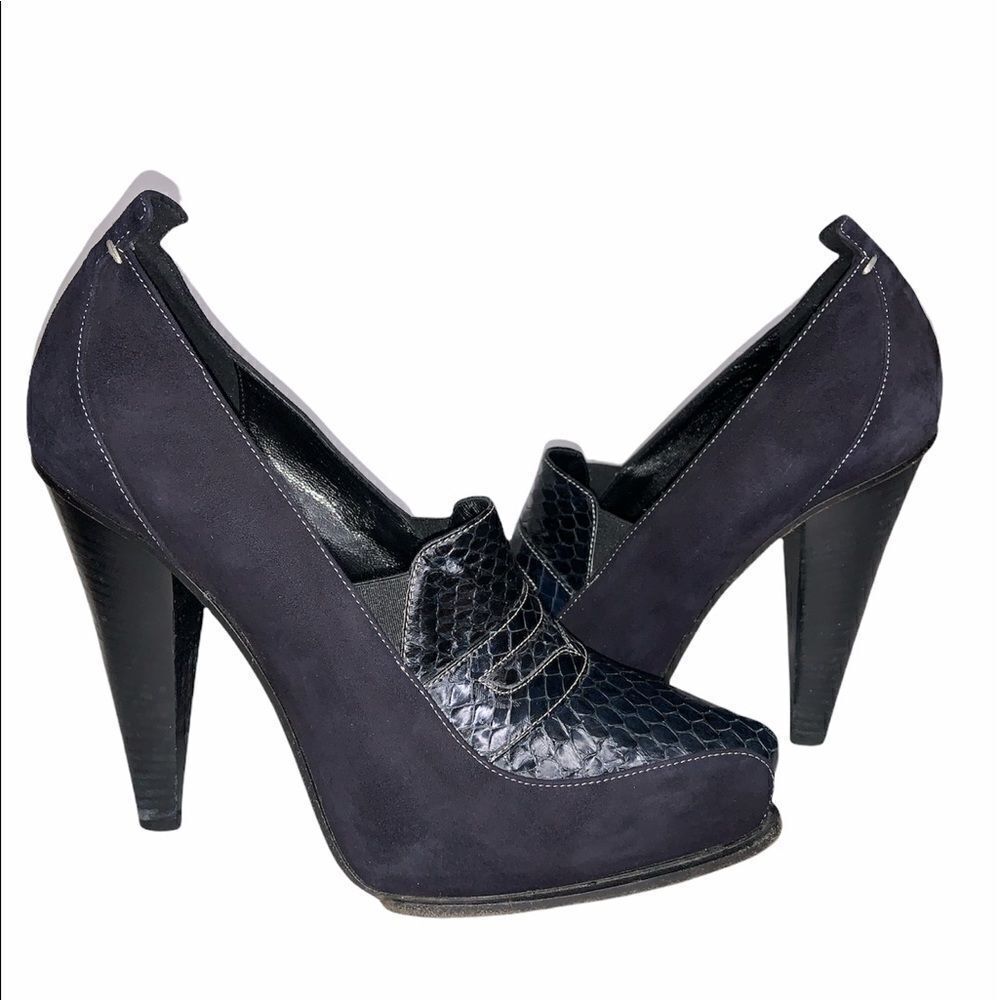 derek Lam Suede Snakeskin Heels Pumps